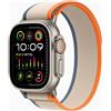 Apple Watch Ultra 2 (2023) | GPS + Cellular | argento | Trail Loop arancione/beige S/M