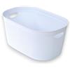 Belli e Forti Cesto Portabiancheria Da Bagno, Disponibile In Due Colorazioni Marrone e Bianco, Plastica Polipropilene, Colors Line L Traforata Traspirante 57×37×27.5 cm (Bianco)