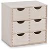 Zeller 13192 Cassettiera, 6 Cassetti, Legno, Beige, 28x20x27.5 cm