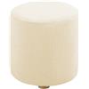 uyeoco Elasticizzato Copri Pouf Rotondo - 50x50/45x45/40x40/60x60 Velluto/Jacquard Copri Ottomano Cover -Lavabile Copertura Dell'Ottomano -Tondo Fodere Coprisgabello Poggiapiedi(Color 4,D60xH45cm)