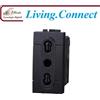 ETTROIT Connect.With.Bticino.Living Frutti presa 16A 2P+T bipasso per spine 10A-16A antracite modello light