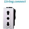 ETTROIT Connect.With.Bticino.Living Frutti presa 16A 2P+T bipasso per spine 10A-16A bianca modello light