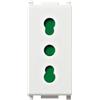 Vimar Connect.With.Vimar.Plana Frutti Presa 16A 2P+T bipasso per spine 10A/16A bianca