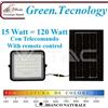 CENTRO D.M. SOL- 15 = 120 Watt Proiettore SOLARE LED potenza chip LED 15W 1200 Lumen completo di pannello solare tonalità di luce K4000 bianco naturale