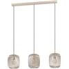 Eglo Leuchten my light Sospensione 3 luci moderna Romazzina in metallo colore tortora 900497/20