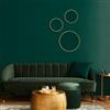 Talos Picasso Specchio Oro Ø 25 cm - con cornice in alluminio di alta qualità per un ambiente elegante - Specchio da bagno perfetto rotondo che unisce eleganza e funzionalità