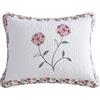 Beatrice Home Fashions Copriletto trapuntato con ricamo floreale di garofani, leggero, per tutte le stagioni, federa standard, rosa