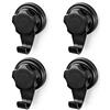 Compactor Set di 4 Ganci BESTLOCK Black, 5.4x4x8(h) cm, Nero, Materiale: TPU e ABS, Facile Installazione, Impermeabile e Antiruggine