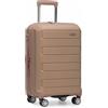 Traveler's Choice A scacchi, Medio (26 Pollici), Beige (Latte Beige), 22 Carry-on, Pagosa - Bagaglio girevole espandibile indistruttibile