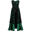 Hanita Set Donna Tubino e Gonna, Nero/Verde