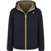 K-Way Felpa Uomo Jack Spacer Double reversibile / Navy-Army, Navy-Militare