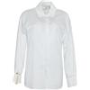 Mar de Margaritas camicia donna con arricciatura, Bianco