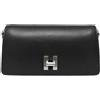 Hogan Borsa Donna H01Y in pelle con logo turn lock, Nero