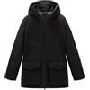 Woolrich parka uomo in Tech Softshell, Nero