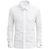 Xacus Camicia Uomo da cerimonia con gemelli, Bianco