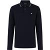 Emporio Armani Polo Uomo in piquet maniche lunghe, Blu Navy