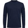 RRD Uomo RRD Maglia Uomo Techno Wash Round 16 Knit, Blu Navy