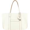 Hogan Borsa Donna Shopper media martellata con charm, Avorio