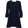 Tara Jarmon Abito Donna con scollo a V, Blu Navy
