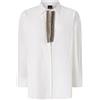 Pinko Camicia Donna in popeline con gioielli Over Fit, Bianco