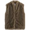 Please Gilet Donna in ecopelliccia, Cammello