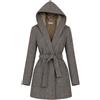 Please Cappotto Donna a vestaglia spinato, Tortora