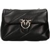 Pinko Borsa Donna Love Puff Mini Nappa / Nero-Argento, Nero/Argento