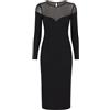 Pinko Abito Donna Punto Milano con Inserti in Tulle, Nero