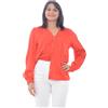 Wu'Side Camicia Donna in viscosa, Rosso