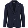 Manuel Ritz Giacca Uomo in Filo, Blu Navy