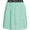 Calvin Klein Mini Gonna con fascia in vita logata, Verde
