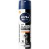 NIVEA MEN Black & White Invisible Ultimate Impact Spray 150 ml, Deodorante uomo antitraspirante 72h, Deodorante spray contro odori, sudore, residui, irritazioni e macchie, Profumo rinfrescante