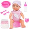Bayer Design 94071AA - Bambola che fa pipi Piccolina New born Baby, occhi Che dormono, accessori, 40 cm