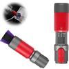 JidRMC Testa di Spazzola per Lavapavimenti Dyson, Senza Polvere per Accessori Dyson per Aspirapolvere, per Dyson V7/V8/V10/V15, Spazzola per la Polvere Dyson (Rosso)