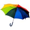 Meichoon Ombrello arcobaleno per bambini, struttura in fibra di vetro, 8 ossa, leggero, protezione da vento e pioggia, facile da aprire e chiudere, manico a J per esterni, portatile