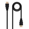 Nano Cable Nanocable 10.15.3600 - Cavo Hdmi V 2.0 ad Alta Velocità (4K, 60Hz, 18 Gbps, Maschio-Maschio, Tipo A/M-A/M, Nero, 0,5 mts)