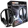 Operitacx Cuffie Wireless Nere 5 in 1 con Microfono e Radio Fm senza Fili, Auricolari in Plastica per Ascolto Musica e Uso Personale su PC Tv