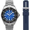 ruhla 4960M-3_Set orologio subacqueo, Blu, Classico