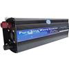 MERHOVO Inverter a onda sinusoidale pura 12V / 24V 220 1000w 2000w 2600W Trasformatore di tensione Inverter di potenza Convertitore da DC12V a CA 220 Display a LED Migliora la dissipazione del calore(2000W,24