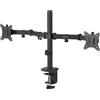 SAVIO Supporto monitor Savio Braccio da tavolo per monitor doppio 17-32" max 9kg Nero [UM-03]