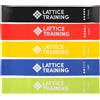 Lattice Training Resistance Band 5 pack bande elastiche allenamento