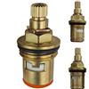 SagaSave Ricambio Rubinetto Acqua Cartuccia Valvola Nucleo Rubinetto In Rame Ghiandola Disco Ceramica Ottone Accessori Bagno Quarto di Giro 20 Denti 1/2 Rotazione in senso antiorario Filettatura singola 17mm