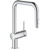 GROHE Minta Rubinetto Miscelatore Monocomando per Lavello, BoccaU, Cromo, 32322002