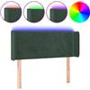 vidaXL Testata LED verde scuro 83x16x78/88 cm in velluto