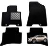 MTC Automotive Tappetini Hyundai Tucson III dal 2015-2021, Su Misura, Set 4 Pezzi | Tappetini Auto in Moquette Nera, Battitacco Gomma Rinforzata, Velcro Antiscivolo, Bottoni Fissaggio Inclusi