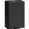 HOMCOM Pattumiera 20 L a pedale con coperchio soft-close e secchio rimovibile, Nero opaco | Aosom Italy