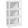 HOMCOM Vetrina espositiva a 3 livelli con ante in acrilico, 59x30x106 cm, bianco | Aosom Italy