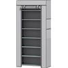 HOMCOM Scarpiera a 7 ripiani in acciaio con copertura TNT, 60x30x126 cm, grigio | Aosom Italy