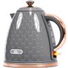 HOMCOM Bollitore rapido 2200W con finestra trasparente e filtro, grigio | Aosom Italy