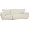 HOMCOM Divano 3 posti modulare in chenille con seduta extra larga e profonda, 260 cm | Aosom Italy